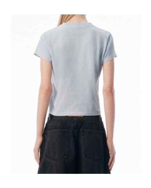 Alexander Wang White Mirrored Logo Crewneck T-Shirt