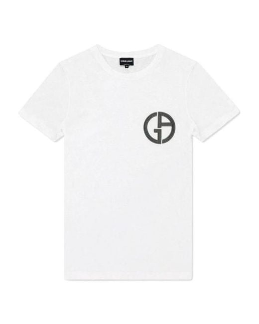 Giorgio Armani White Logo Details T-Shirt for men