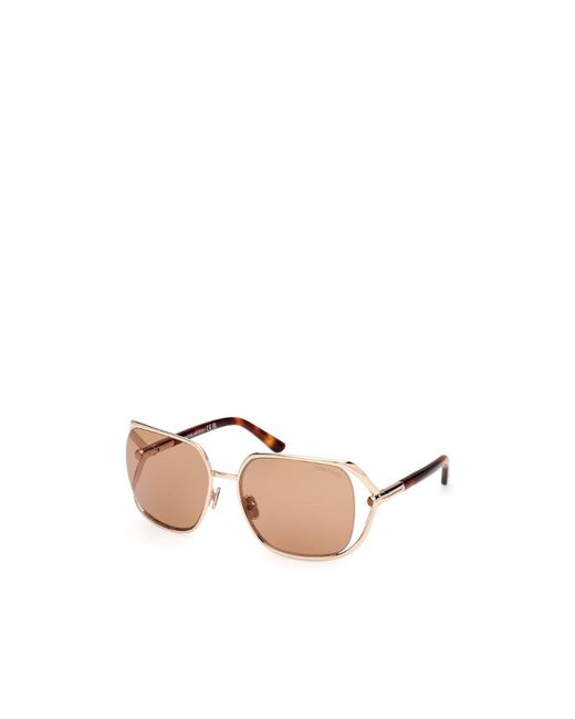 Tom Ford Pink Eyewear Goldie Square Frame Sunglasses