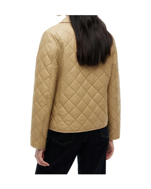Tommy Hilfiger Natural Quilted Logo-Embroidered Jacket