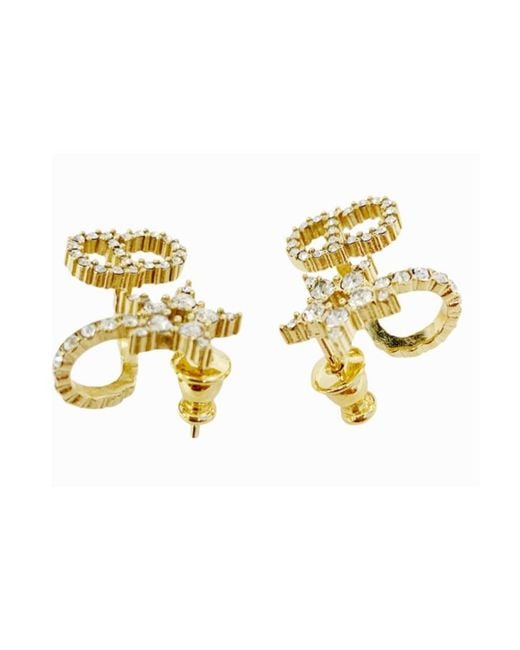 Dior White Clair D Lune Earrings