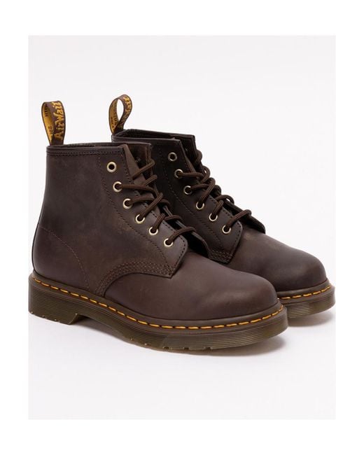 Dr. Martens Brown 101 Lace Up Combat Boots for men