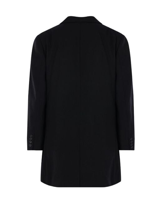 Yohji Yamamoto Black Three-Button Wool Blazer for men