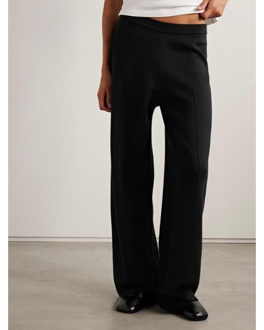 Nili Lotan Black Wide-Leg Casual Pants