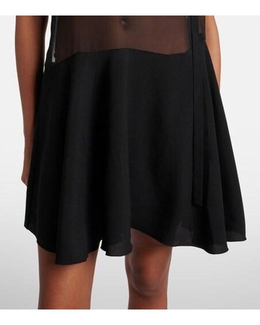 Nensi Dojaka Black Daphne One-Shoulder Minidress