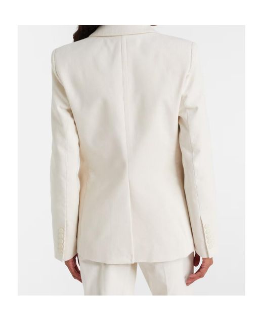 Nili Lotan Natural Single-Breasted Suit Jacket