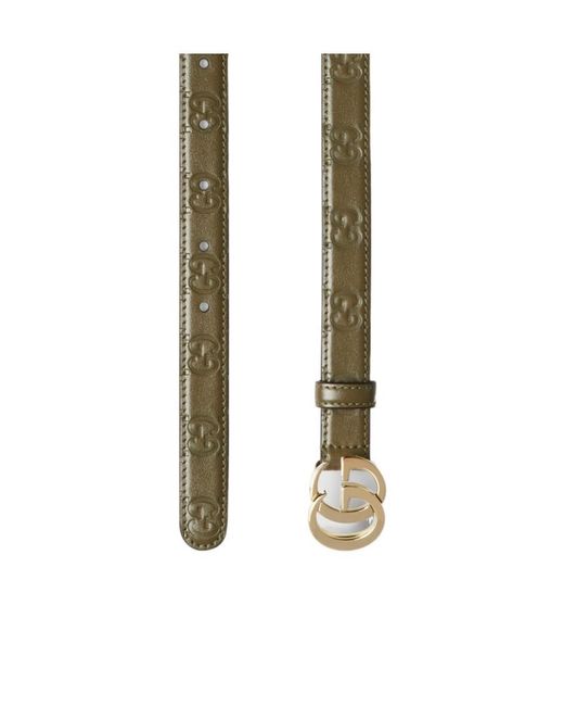 Gucci Green Gg Milano Thin Belt
