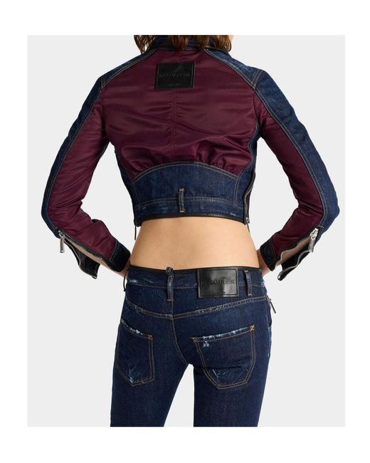 DSquared² Blue Dark Bomber Jacket