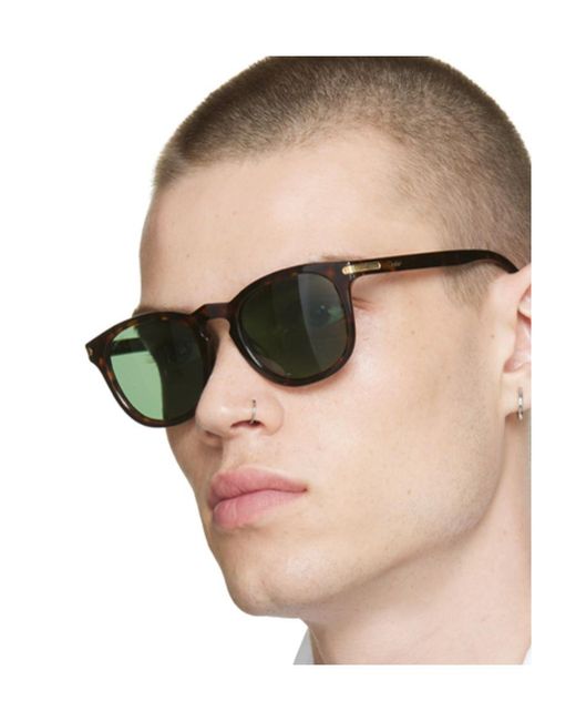 Cartier Green Rectangular-Frame Sunglasses for men