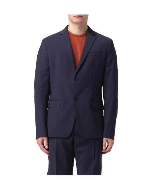Calvin Klein Blue Two-Button Wool Jacket for men