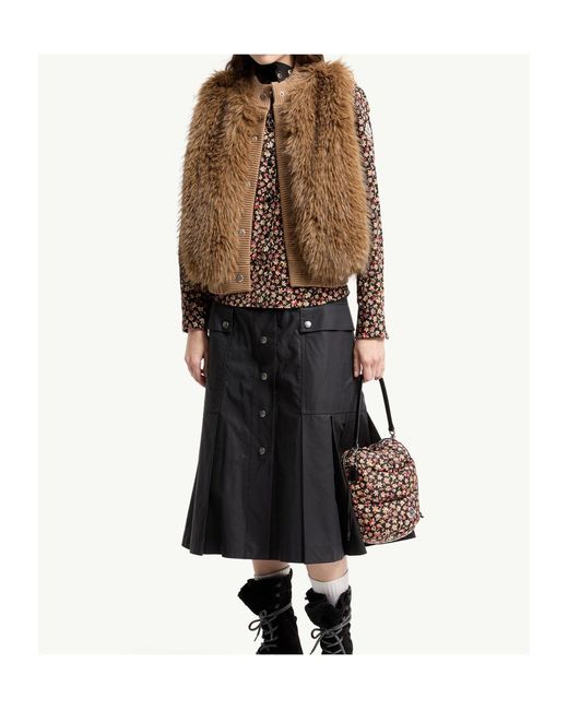 Moncler Brown Wool Down Vest