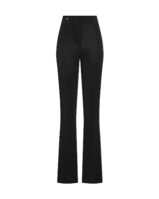 Jacquemus Black Solid Color Flared Pants