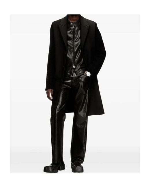 DIESEL Black Coat for men