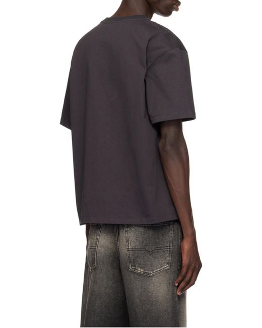 Ganni Black Drop Shoulder Heart T-Shirt