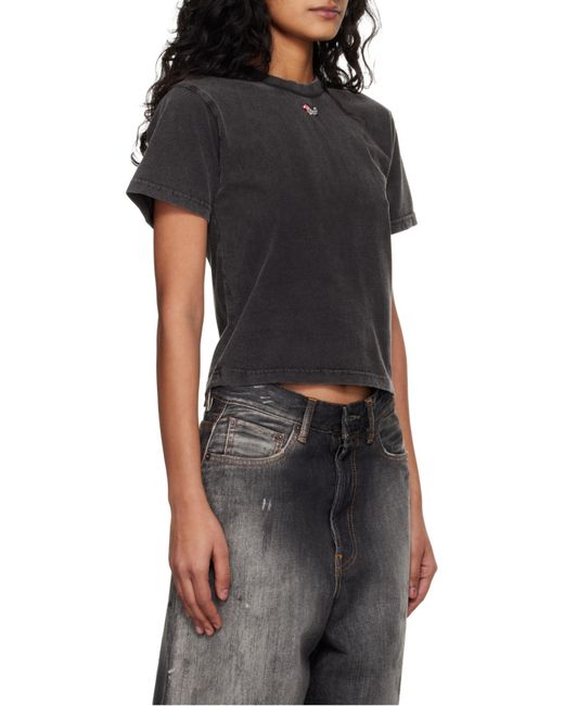 OTTOLINGER Black Pierced Fitted T-Shirt