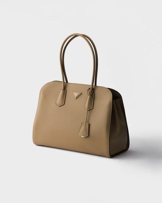 Prada Natural Large Leather Tote Bag