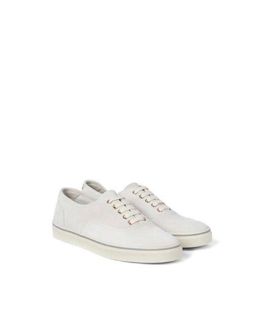 Brunello Cucinelli White Logo Patch Sneakers for men