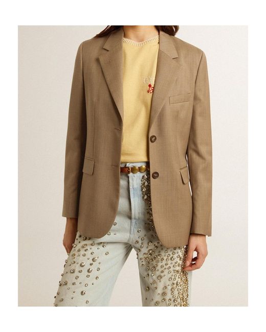 Golden Goose Deluxe Brand Brown Single-Breast Jacket