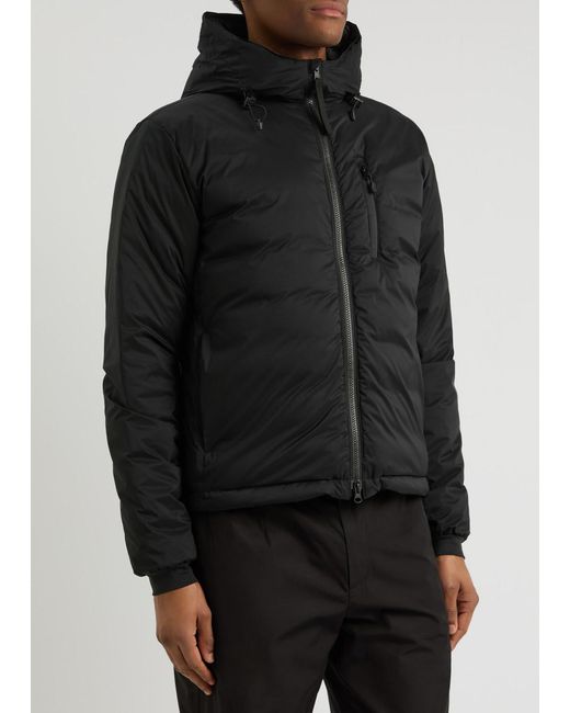 Canada Goose Black Lodge Hooded Ripstop Shell Jacket for men