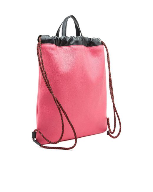 Gucci Pink Logo Drawstring Shoulder Bag