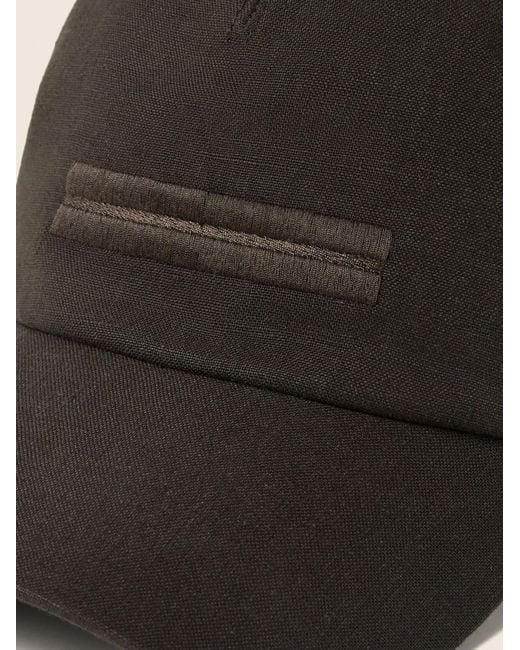 Zegna Brown Road Embroidered Baseball Hat for men