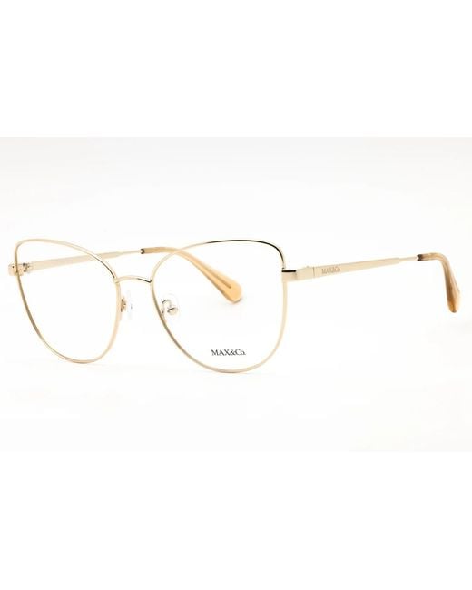 MAX&Co. White Rectangle Frame Glasses