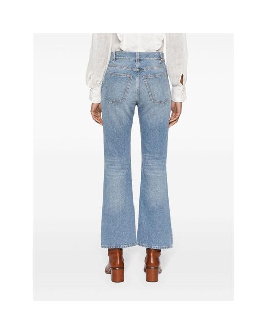 Chloé Blue Chloé Cropped Bootcut Jeans