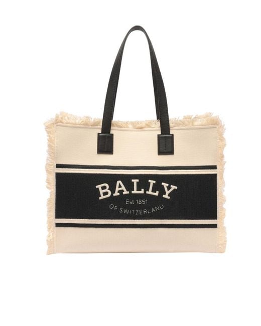 Bally Black Logo Tote Bag
