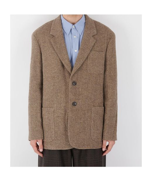 Our Legacy Brown Long-Sleeved Suit Jacket for men
