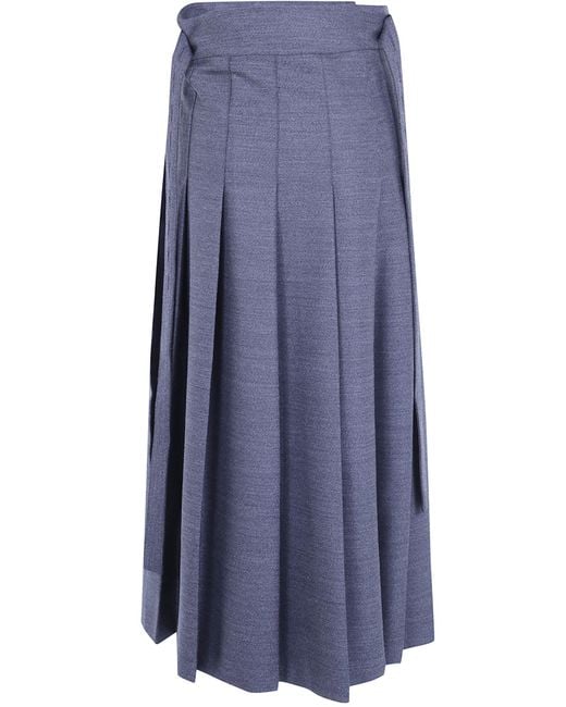 Rohe Blue Pleated Skirt