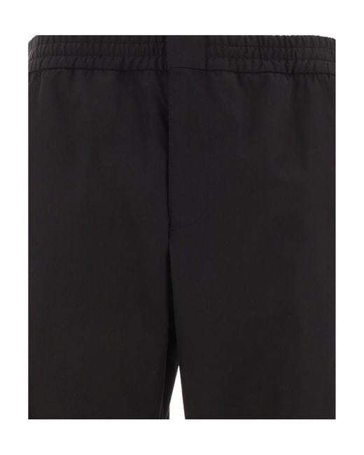 Prada Black Drawstring Monochrome Pants for men