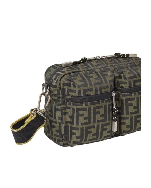 Fendi Black Camera Case Superlight Ff Zucca Fabric Bag for men