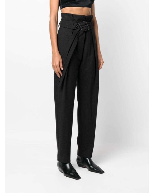 RED Valentino Black Belt-Loop Casual Pants