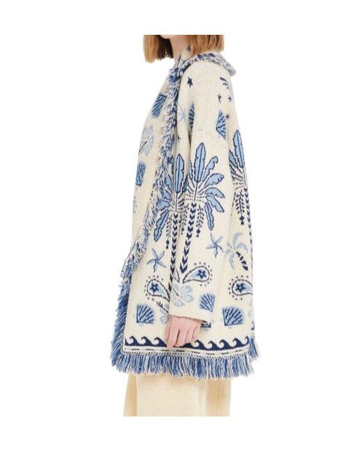 Alanui Blue Echoes Of The Island Cardigan