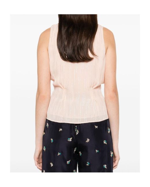 Forte_forte Pink Sleeveless Draped Top