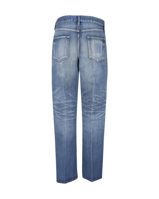 Fear Of God Blue Logo Patch Flared Jeans for men