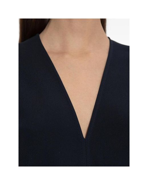 Victoria Beckham Blue V-Neck Dress