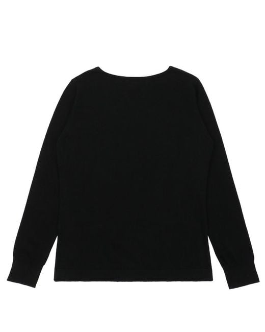 Weekend by Maxmara Black Round-Neck Long-Sleeved Pullover
