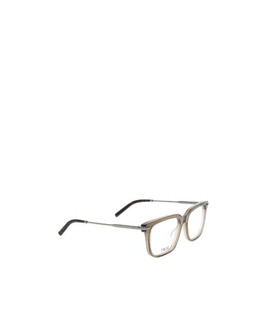 Dior White Eyewear Square Frame Glasses for men