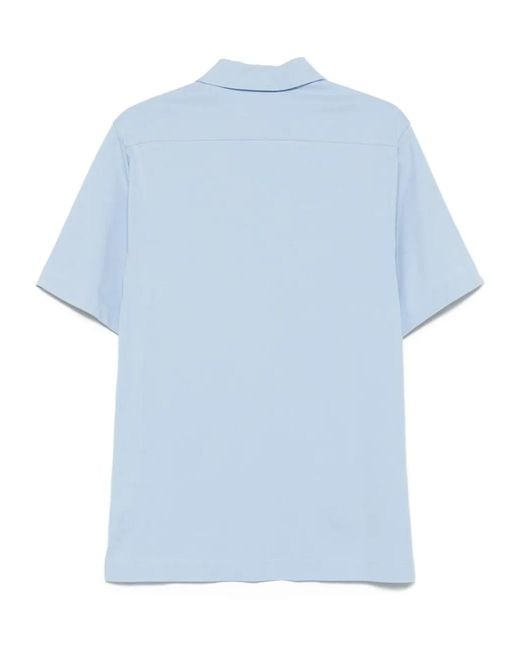 Dries Van Noten Blue Short Sleeve Polo Shirt for men