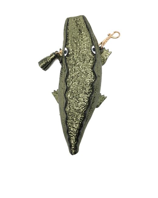 Anya Hindmarch Green Crocodile Wallet