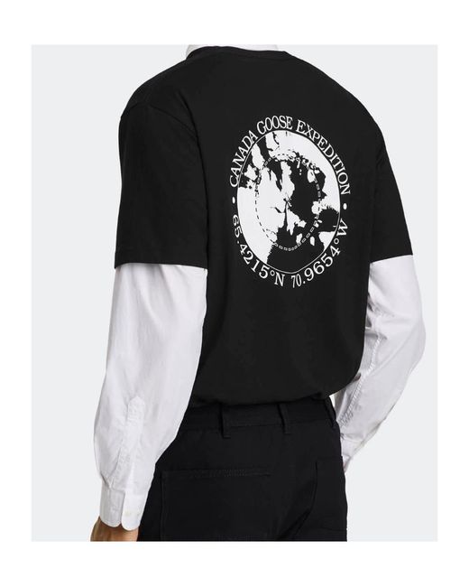 Canada Goose Black Crew-Neck T-Shirt for men