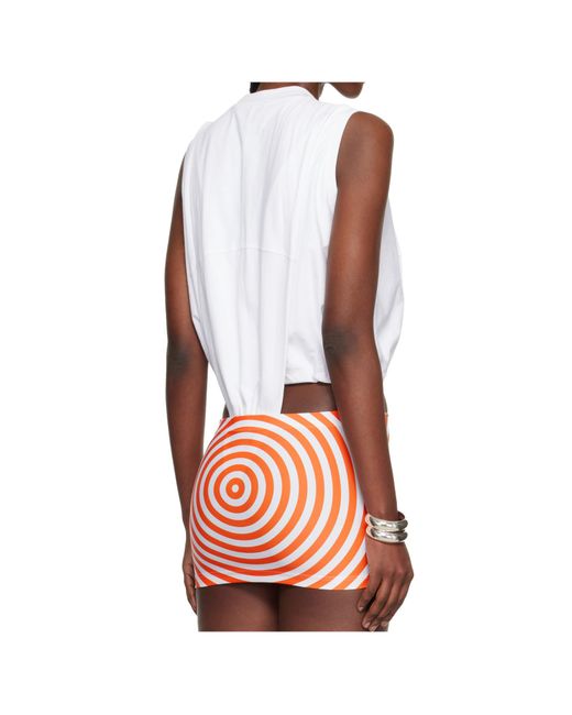 Jean Paul Gaultier White The Twisted Cotton Bodysuit