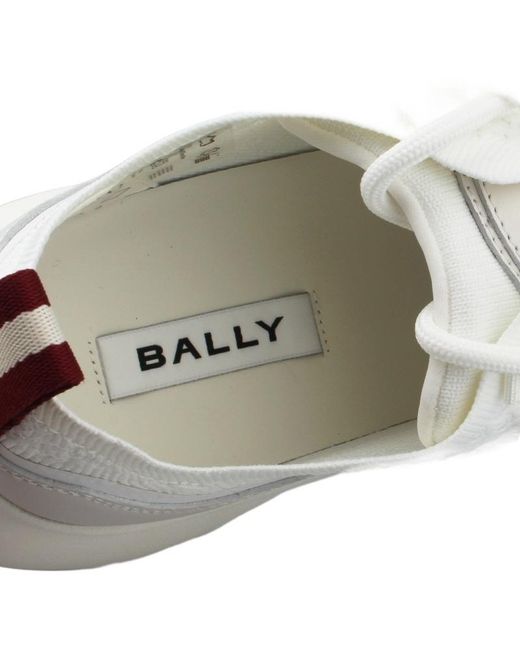 Bally Gray Outline Logo-Patch Sneakers for men
