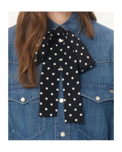 Valentino Blue Midi Denim Dress
