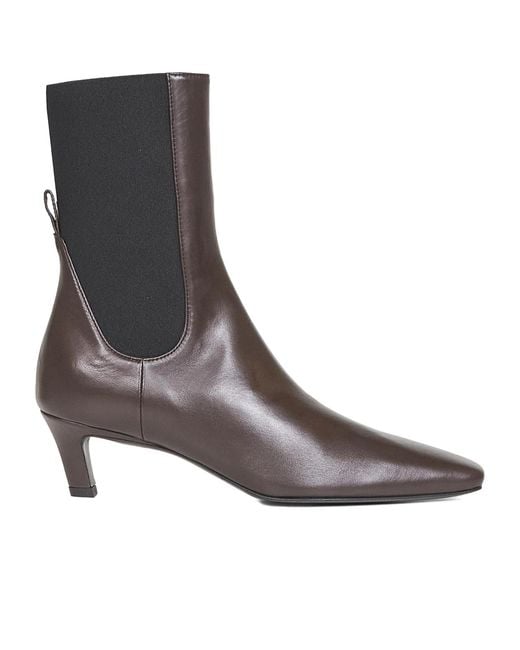 Totême Brown Totême High Heel Slip-On Ankle Boots