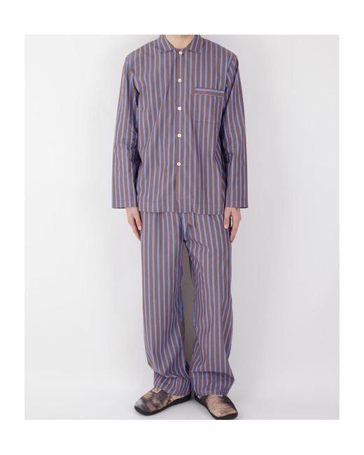 Tekla Purple Striped Pajamas for men