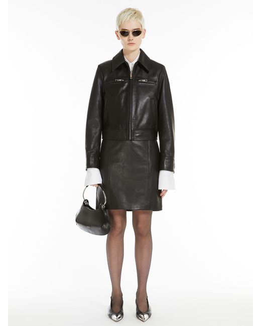Sportmax Black Metal Pointed Open-Heeled Shoes