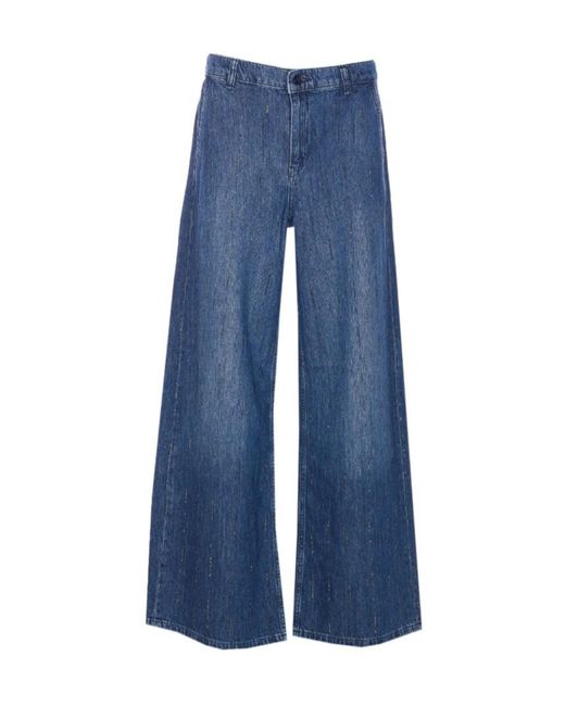 Liu Jo Blue Flared Trousers