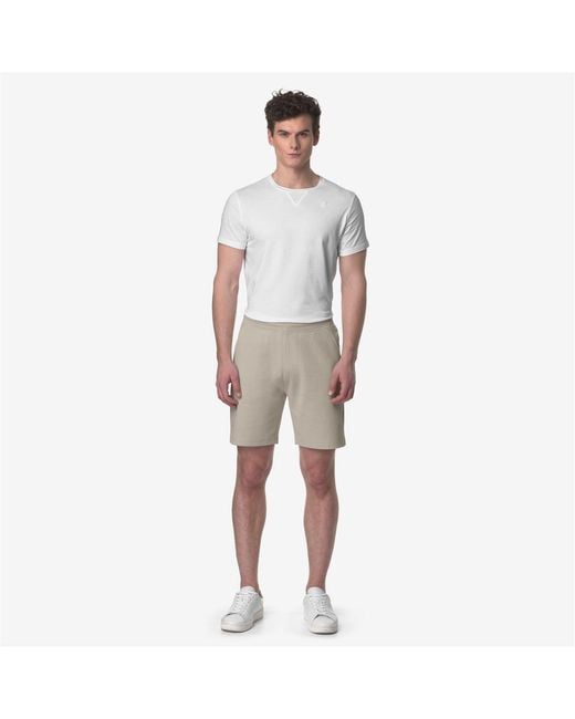 K-Way Gray Keny Cotton Walk Shorts for men